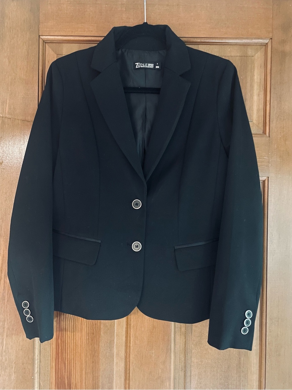 New York & Company 7th Avenue Black Women's Tailored Blazer Size 8